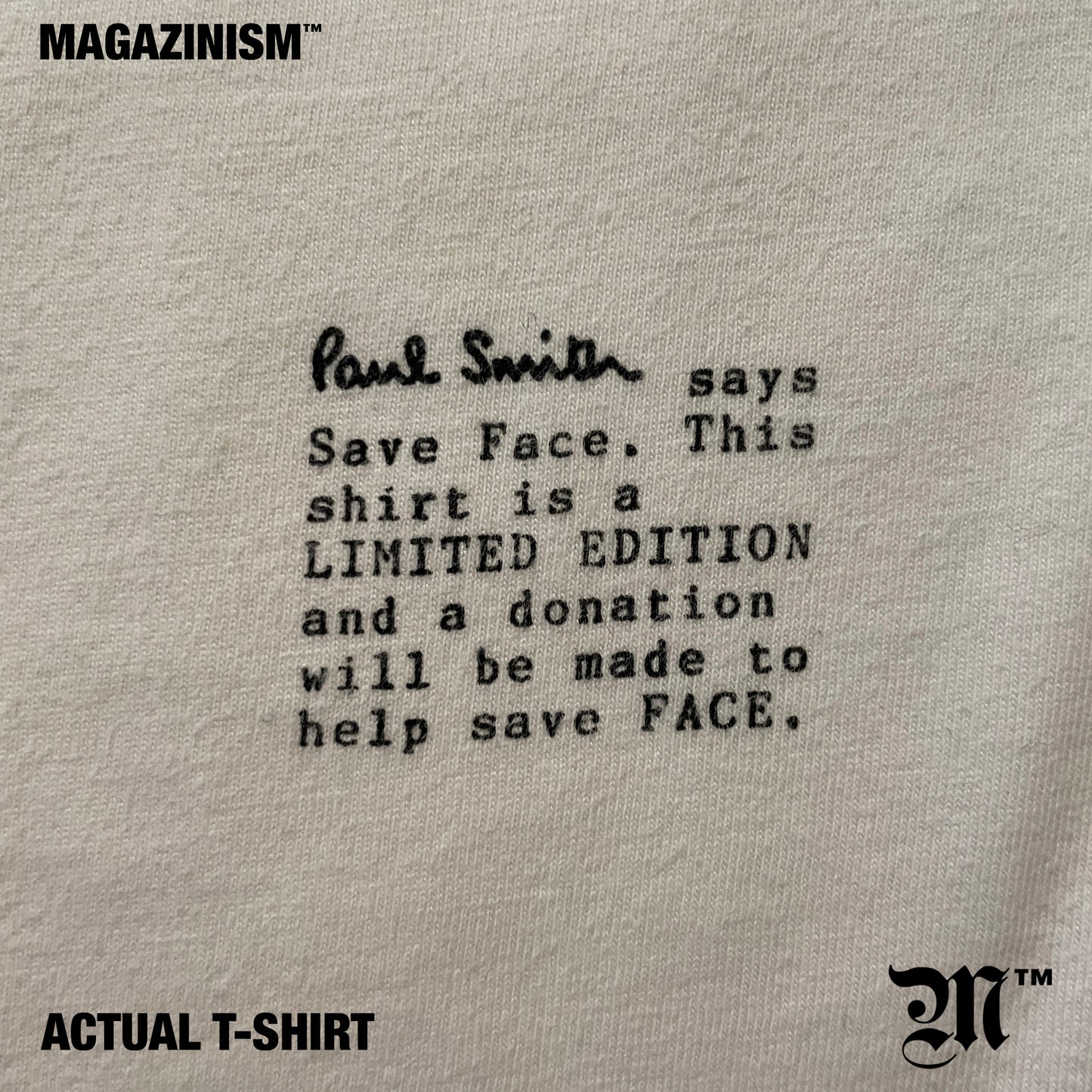 Face Magazine X Paul Smith T-shirt 1992