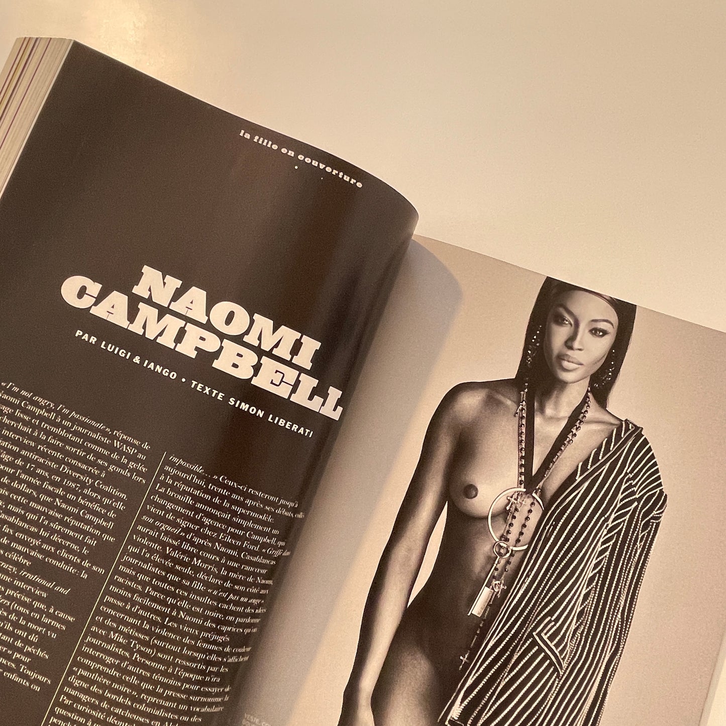 Lui October 2015 - Naomi Campbell